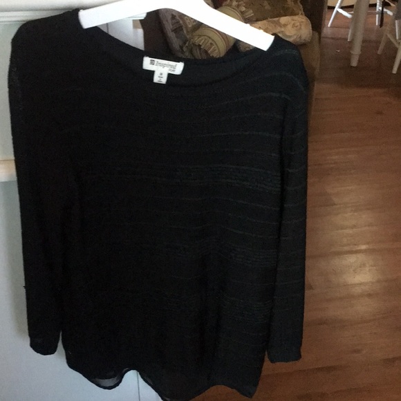 Inspired Style Black Sweater, buttons down back, size medium. - Picture 1 of 5
